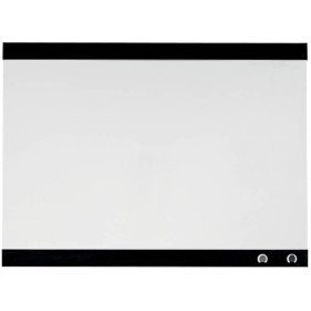 Nobo Pizarra Blanca Magnetica Pequeña con Clip para Notas 430x580mm - Diseño sin Marco - Funciones de Gancho - Color Blanco