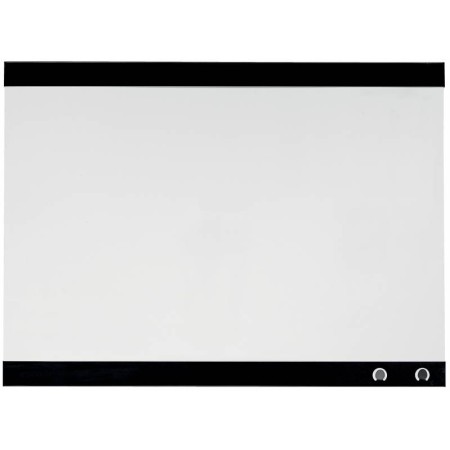 Nobo Pizarra Blanca Magnetica Pequeña con Clip para Notas 430x580mm - Diseño sin Marco - Funciones de Gancho - Color Blanco