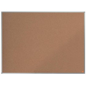 Nobo Essence Tablero de Anuncios de Corcho 1200x900mm - Montaje en Esquinas - Superficie de Corcho - Marco de Aluminio Anodizado