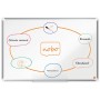 Nobo Premium Plus Pizarra Magnetica de Acero Vitrificado 900x600mm - Montaje en Esquinas - Superficie de Borrado Superior - Colo