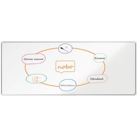 Nobo Premium Plus Pizarra Magnetica de Acero Vitrificado 3000x1200mm - Montaje en Esquina - Blanco