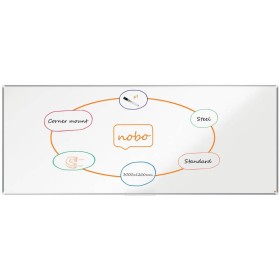 Nobo Premium Plus Pizarra Magnetica de Acero Lacado 3000x1200mm - Montaje en Esquinas - Blanco