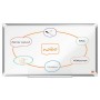 Nobo Premium Plus Pizarra Magnetica de Acero Lacado Panoramica 710x400mm - Montaje en Esquina - Blanco