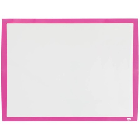 Nobo Pizarra Blanca Magnetica Pequeña 585x430 - Colores Vibrantes - Accesorios Incluidos - Fucsia