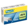 Rapid Confort Caja de 1000 Grapas 26/6 - Hasta 20 Hojas - Alambre Flexible Galvanizado - Patilla de 6mm