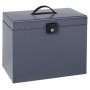 Esselte Maletin Home-Box A4 Metalico - 5 Carpetas - Asa y Cerradura con Llave - Color Gris Antracita