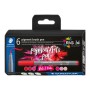 Staedtler 371 Pack de 6 Rotuladores Punta de Pincel Suave - Nueva Tinta Multi Ink - Pigmentos de Primera Calidad - Colores Rojos