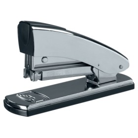 Petrus 2001C Grapadora Metalica Retro - Hasta 30 Hojas - Grapado Cerrado, Abierto y Clavado - Color Cromado