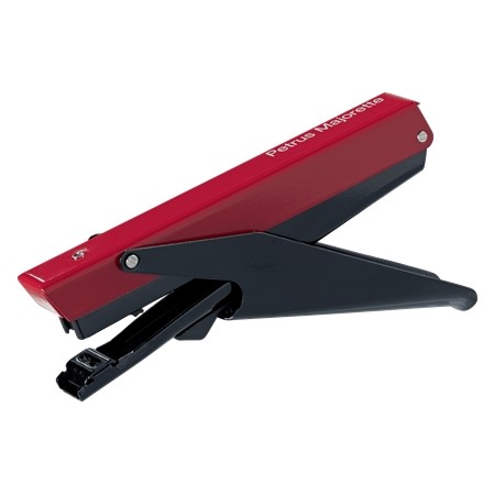 Petrus 205 Mini Majorette Grapadora de Tenaza + 1 Caja 600 Grapas  - Hasta 10 Hojas - Grapado Cerrado - Colores Surtidos