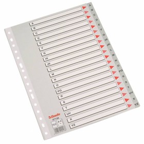 Esselte Abecedarios Plastico Caratula Indice Folio PP A-Z Cartulina Indice Carton Gris A-Z Material PP Tamaño Folio Multitaladro
