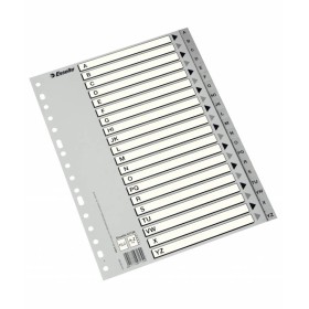 Esselte Abecedarios de Plastico con Caratula Indice A4 - PP - Tipo A-Z - Cartulina Indice: Carton Blanco y Negro Gris - Color Gr