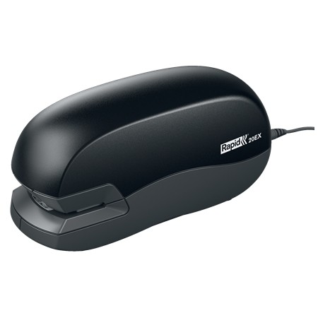 Rapid 20EX Fixativ Grapadora Electrica de Sobremesa - Hasta 20 Hojas - Utiliza Grapas 24/6 y 26/6 - Color Negro