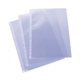 Esselte Pack de 100 Fundas Multitaladro Portadocumentos Formato A4 60 Micras - 16 Taladros - Transparente Acabado Piel de Naranj