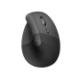Logitech Lift Raton Vertical Bluetooth e Inalambrico USB 4000dpi - 5 Botones - Uso Diestro - Color Negro/Gris