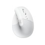 Logitech Lift Raton Vertical Bluetooth e Inalambrico USB 4000dpi - 5 Botones - Uso Diestro - Color Blanco
