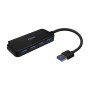 Aisens Hub USB 3.0 - Tipo A/M-4X Tipo A/H - 15cm - Color Negro