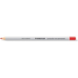 Staedtler Lumocolor 108 Lapiz de Color Hexagonal - Especial para Superfiices Lisas - Marcado Opaco - Color Rojo