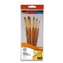 Daler Rowney Simply Pack de 5 Pinceles Sinteticos T-3 - Diseño Ergonomico - Oro Taklon - Color Naranja