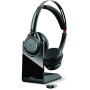 Plantronics Voyager Focus UC B825 Auriculares con Microfono Bluetooth 4.0 - Alcance hasta 30m - Autonomia hasta 12h - Base de Ca