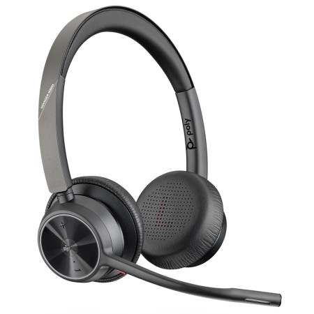Plantronics Voyager 4320 UC M Auriculares con Microfono Bluetooth - Almohadillas Acolchadas - Controles en Auricular- Color Negr
