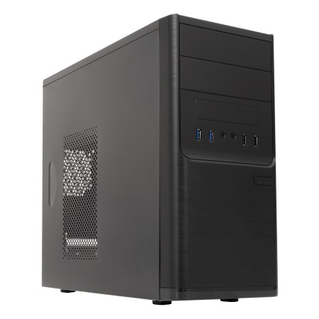 Unykach Dark Shadow Caja MicroATX - Fuente de Alimentacion 500W Incluida - Tamaño Disco Soportado 3.5", 2.5" - USB-A 2.0/3.2 y A