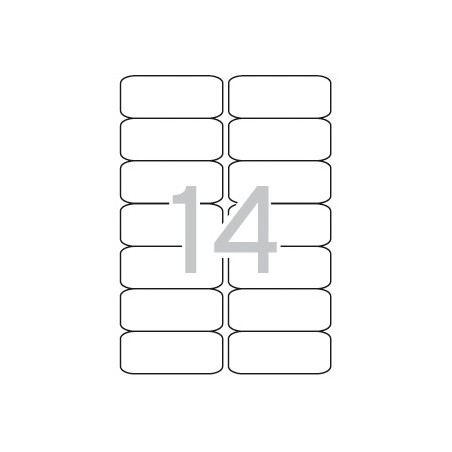 Apli Etiquetas Translucidas Resistentes Intemperie 99.1 x 38.1mm 20 Hojas