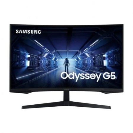 Samsung Odyssey G5 Monitor 27" LED VA Curvo 1000R WQHD 144Hz FreeSync Premium - Respuesta 1ms - Angulo de Vision 178º - 16:9 - H