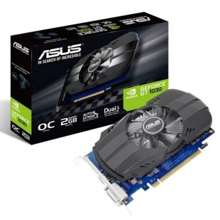 Asus GeForce GT 1030 OC Tarjeta Grafica 2GB GDDR5 NVIDIA - PCIe 3.0, HDMI, DVI-D