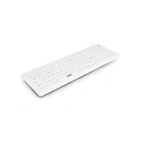 Urban Factory AKB69UF Teclado USB - IP68 -  Antibacteriano - Cable de 0.50m - Color Blanco