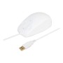 Urban Factory Sanee Raton USB 800dpi - 2 Botones de Clic y Scroll Tactil -  Antibacteriano - Cable de 1.80m - Color Blanco