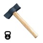 Blim Martillo de Carpintero - Cabeza en Acero al Carbono Forjado de 1 Kg - Superficie de Trabajo Templada - Mango de Madera - Ma