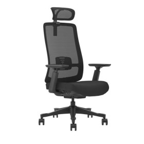 Cromad Silla Ergonomica Ajustable - Reposacabezas Regulable - Soporte Lumbar Ajustable - Reposabrazos 3D - Asiento de Espuma de 