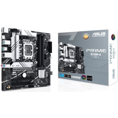 Asus Prime B760M-A CSM Placa Base Intel LGA1700 4x DDR5 - HDMI, M.2, PCIe4.0, 4x Sata III, USB 3.2, MicroATX
