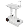 Muvip Carrito de Lavabo Portatil - Capacidad 30 Litros - Diseño de Montaje Rapido - Incorpora Colgador para Toalla - Color Blanc