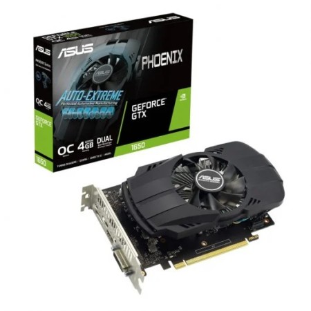 Asus Phoenix GeForce GTX 1650 Tarjeta Grafica 4GB GDDR6 EVO OC NVIDIA - PCIe 3.0, HDMI, DVI-D, DisplyPort