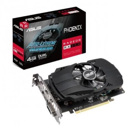 Asus Phoenix Radeon RX 550 Tarjeta Grafica 4GB GDDR5 EVO AMD - PCIe 3.0, HDMI, DVI-D, DisplayPort