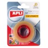 Apli Cinta Adhesiva Transparente 19mm x 33m - Resistente al Agua y a la Humedad - Facil de Cortar con las Manos - Ideal para Uso