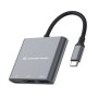 Conceptronic DONN01G 3 en 1 Estacion de Acoplamiento USB-C con 1x HDMI, 1x USB-C PD 60W, 1x USB 3.0