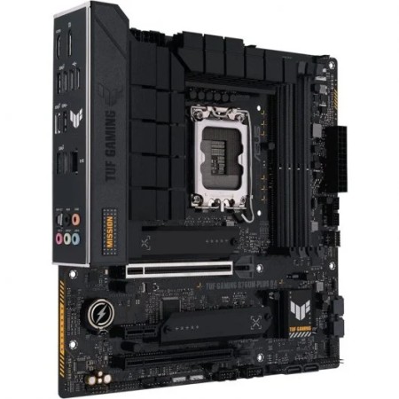 Asus TUF GAMING B670M-PLUS D4 Placa Base Intel PCIe 4.0, DDR4, M.2, 4x Sata III, Ethernet de 2.5Gb, HDMI, USB 2.0, 3.2