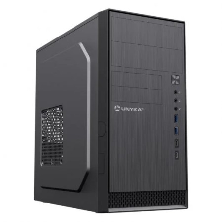 Unykach Aero C12 Caja Torre MicroATX - Tamaño Disco Soportado 3.5", 2.5" - USB-A 3.0, USB-C y Audio