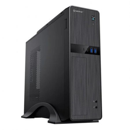 Unykach UK52112 Caja Torre MicroATX + Fuente de Alimentacion SFX 450W - Tamaño Disco Soportado 3.5", 2.5" - USB-A 3.2, USB-C y A