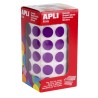 Apli Gomets Redondos Lila Ø 15mm - 59 Hojas Pretroqueladas - 2832 Gomets por Rollo - Adhesivo Base Agua - Normas EN-71 y FSC - D