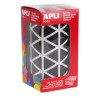 Apli Gomets Triangulares Negros - Tamaño 20 x 20 x 20mm - Adhesivo Permanente - 2832 Gomets por Rollo - Ideal para Escuelas y Ta