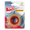 Apli Cinta Adhesiva Transparente 12mm x 33m - Resistente al Agua y a la Intemperie - Facil de Cortar y Aplicar - Ideal para Manu