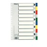 Esselte 713 Bolsa de 10 Separadores de Plastico - 10 Pestañas / 5 Colores - Multitaladro - Formato Folio