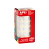 Apli Gomets Redondos Holograficos - Tamaño Ø 15mm - Adhesivo Permanente - 59 Hojas Pretroqueladas - Desarrolla la Psicomotricida