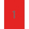 Apli Etiquetas Rojo Fluorescente Permanentes 210.0 x 297.0mm 100 Hojas