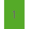 Apli Etiquetas Verde Fluorescente Permanentes 210.0 x 297.0mm 100 Hojas