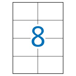 Apli Etiquetas Blancas Extrafuertes 105.0 x 74.0mm 100 Hojas