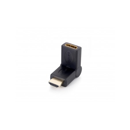 Equip Adaptador HDMI Tipo A Macho a HDMI Tipo A Hembra Plegable - Conectores Dorados